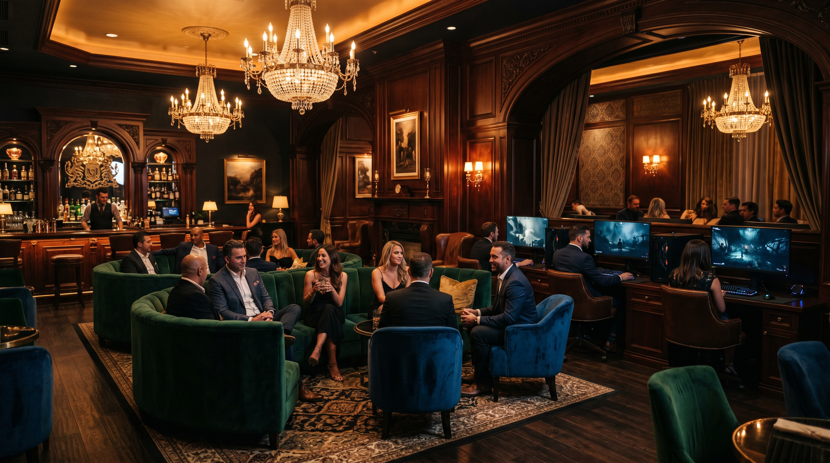Elegant private lounge with table entertainment at London City Hotel