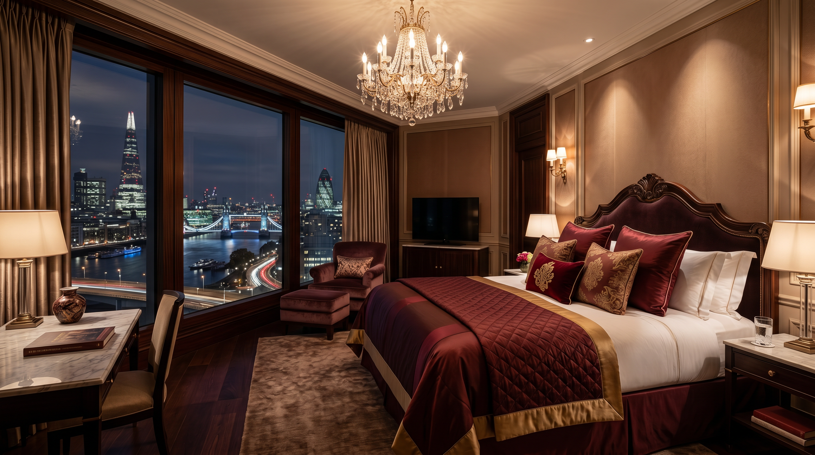Luxury suite at London City Hotel & Resort with panoramic city views